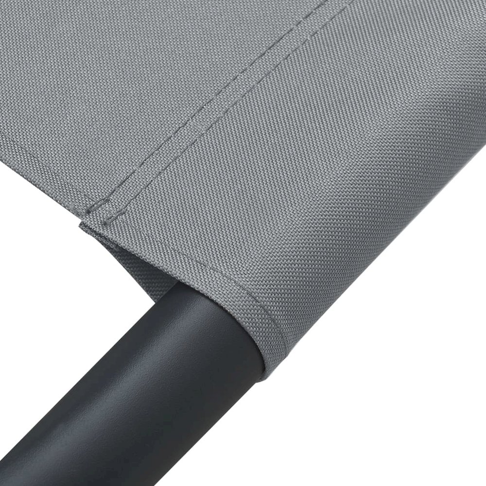 Sun Lounger Anthracite 100% Polyester, Powder-Coated Steel Double. Picture 6