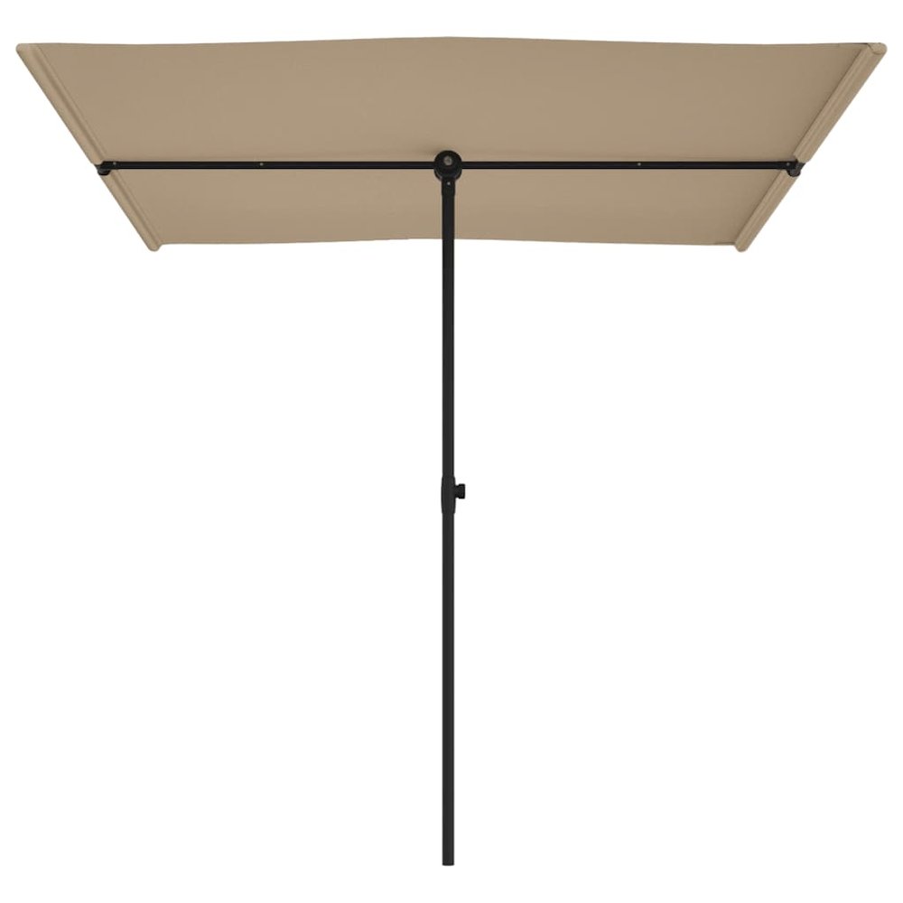 Garden Parasol Taupe Polyester 6.6x4.9 ft Garden Parasol. Picture 4