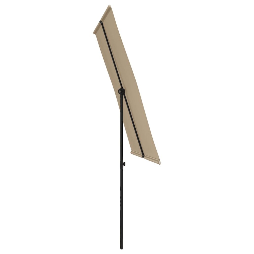 Garden Parasol Taupe Polyester 6.6x4.9 ft Garden Parasol. Picture 5