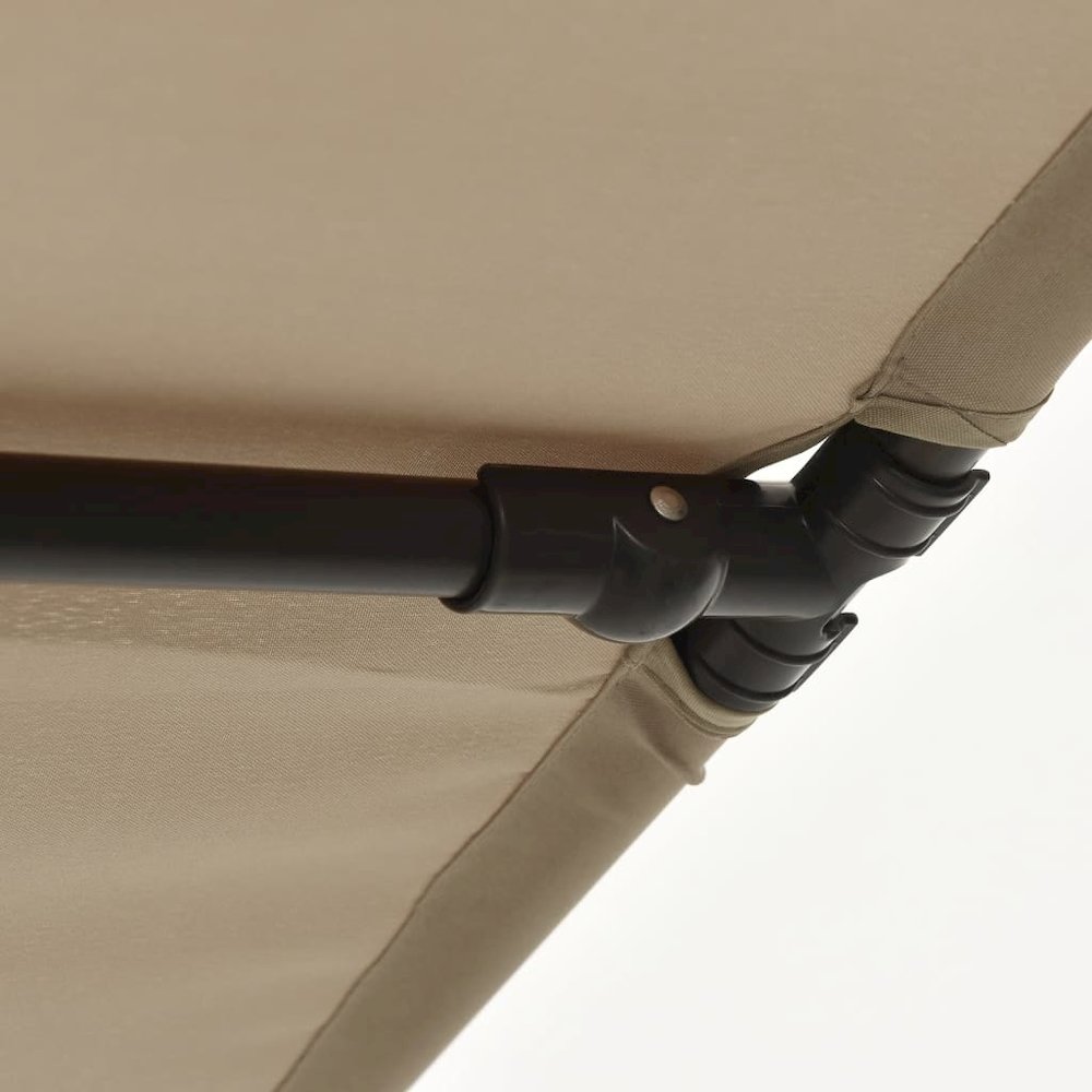 Garden Parasol Taupe Polyester 6.6x4.9 ft Garden Parasol. Picture 9