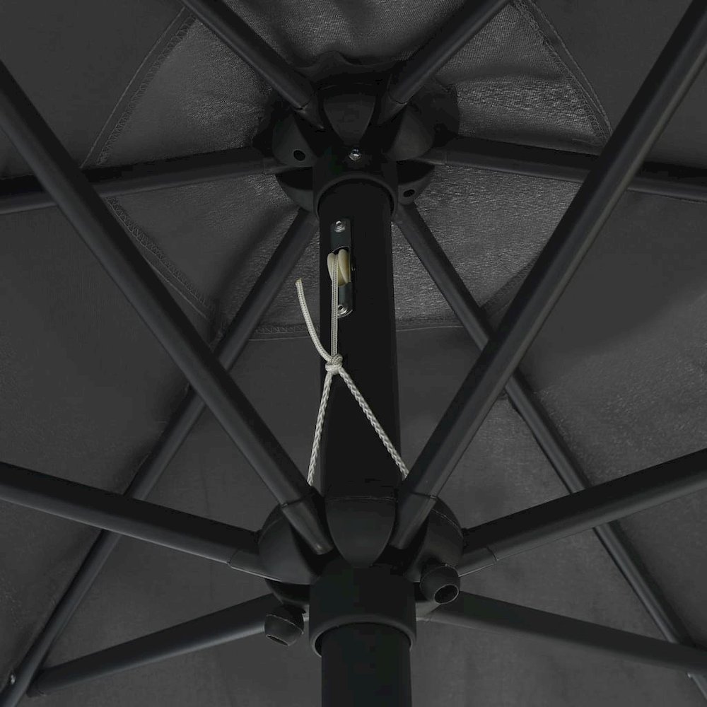 Garden Parasol Anthracite Aluminum 8.9 ft diameter. Picture 5