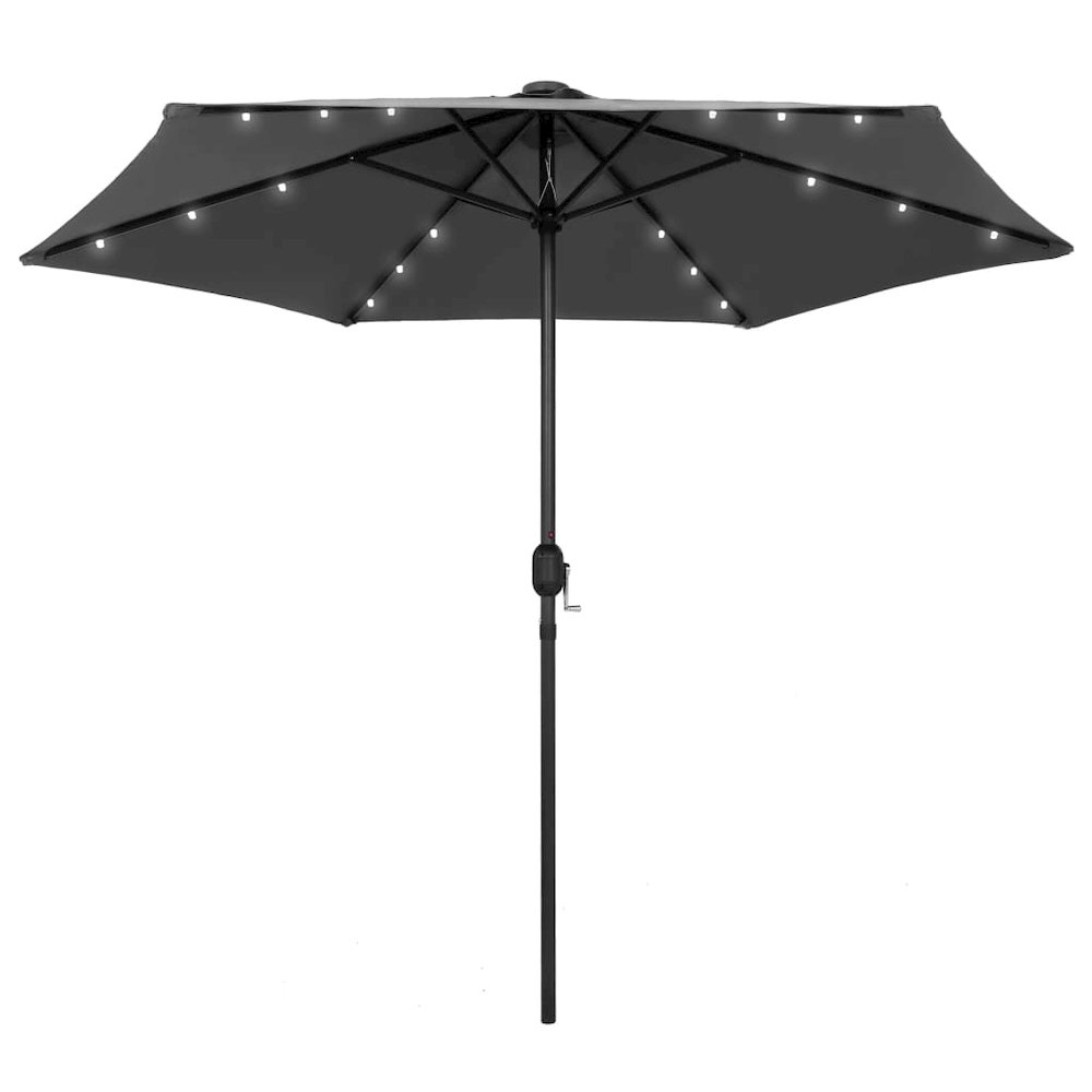 Garden Parasol Anthracite Polyester fabric, aluminum pole. Picture 1