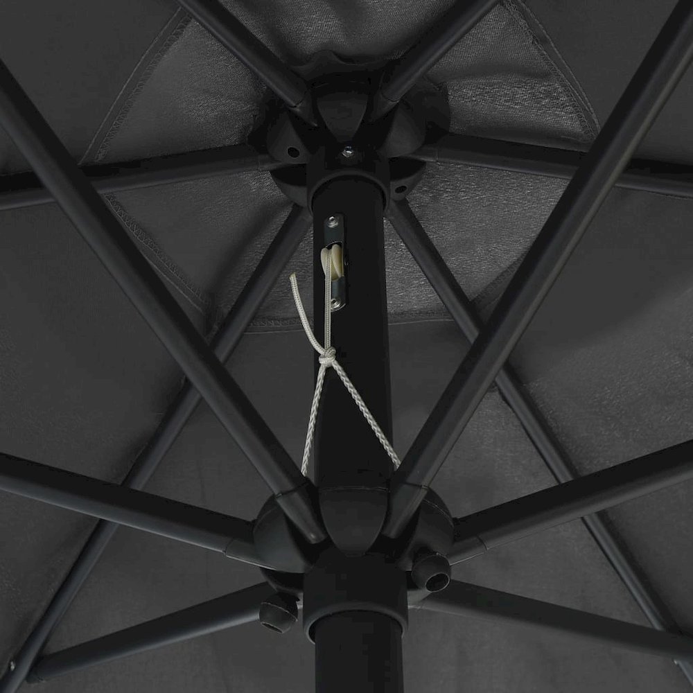 Garden Parasol Anthracite Polyester fabric, aluminum pole. Picture 5