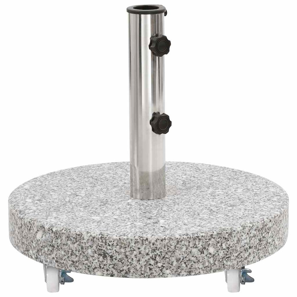 Parasol Base Grey Granite and stainless steel Medium. Picture 1