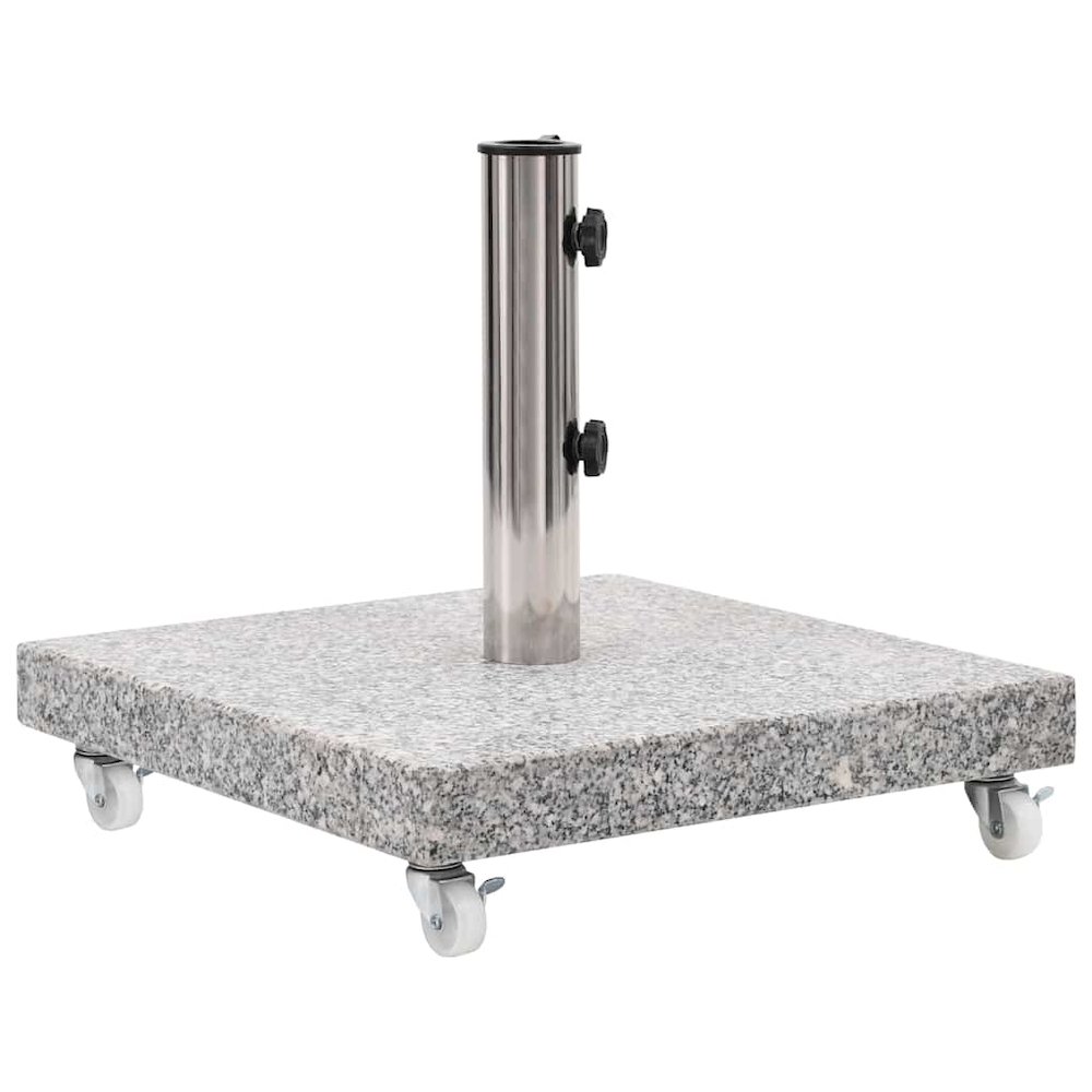 Parasol Base Grey Granite Base with Stainless Steel Tube 66.1 lbs. Picture 1