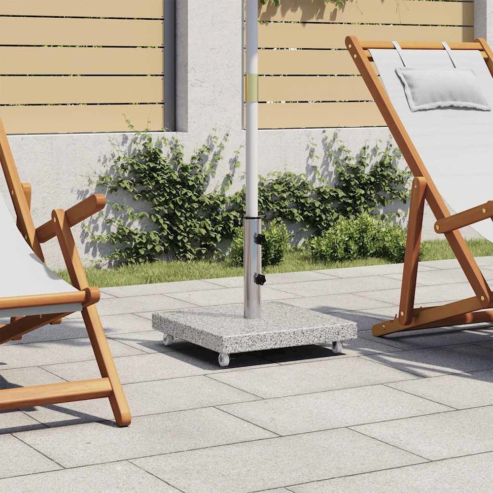 Parasol Base Grey Granite Base with Stainless Steel Tube 66.1 lbs. Picture 2