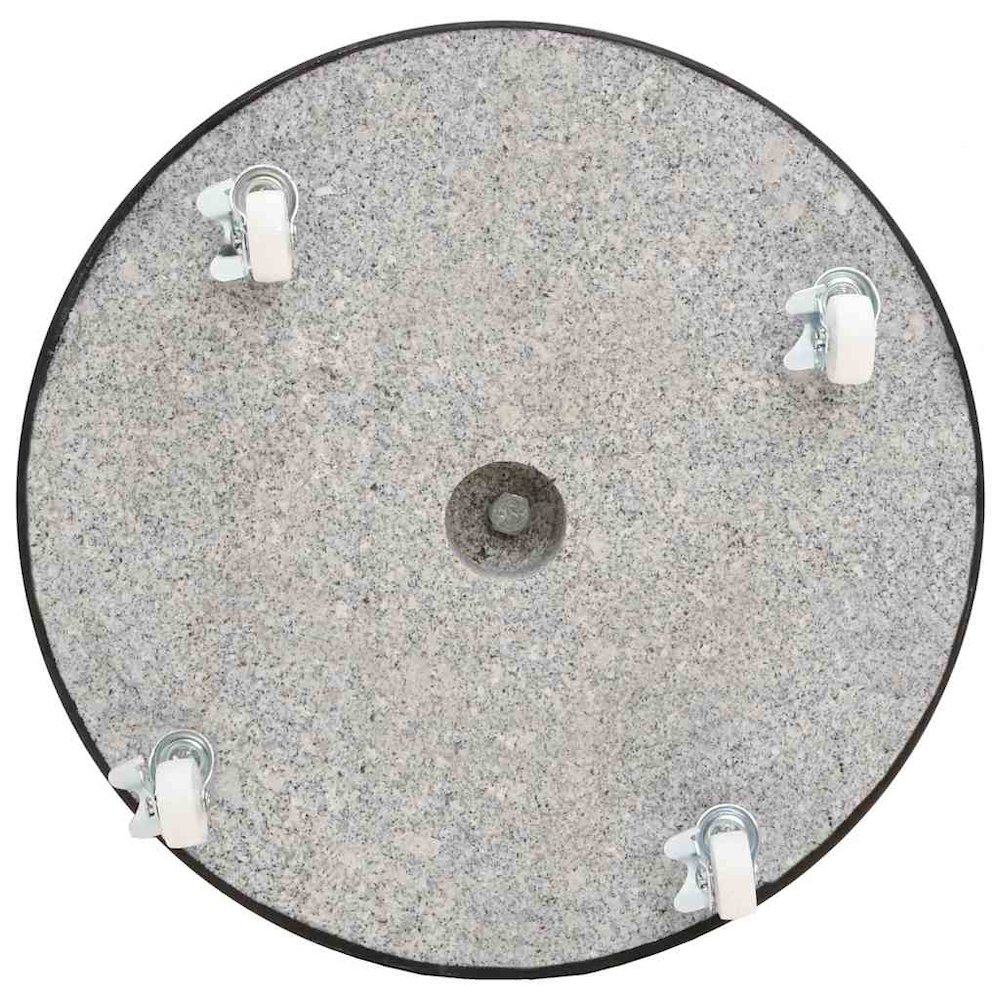 Parasol Base Black Granite, Stainless Steel 66 lb Rollable. Picture 9