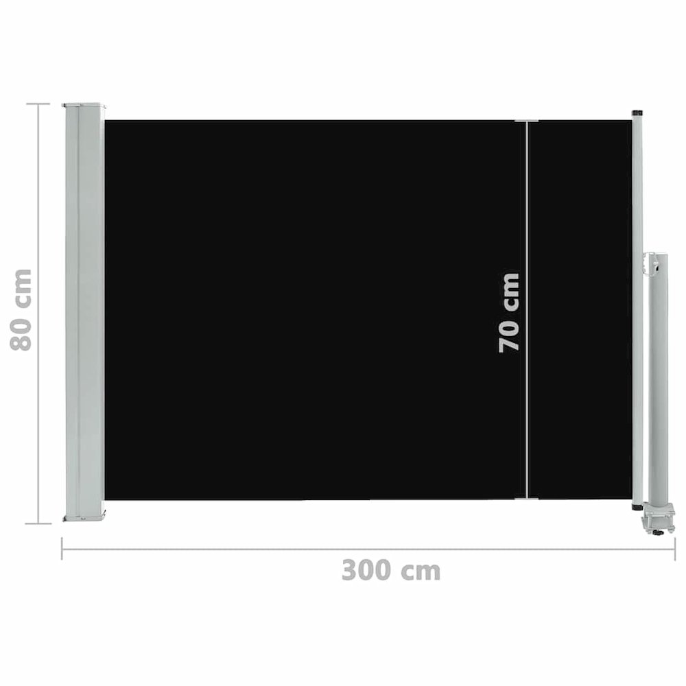 Side Awning Black and Grey Polyester with PU coating. Picture 10