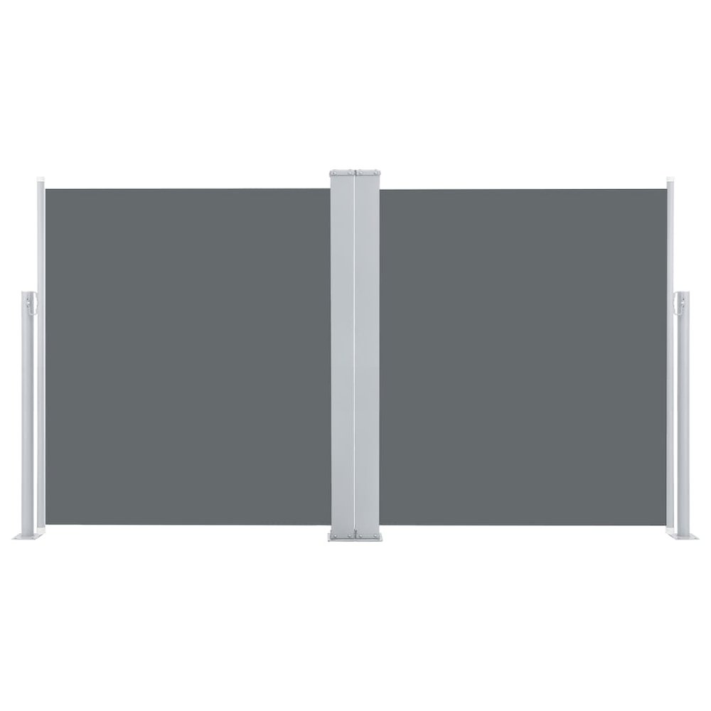 Side Awning Anthracite Polyester with PU coating 55.1x236.2 in. Picture 4