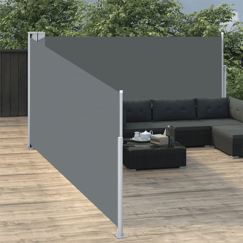 Side Awning Anthracite Polyester with PU coating, steel, aluminum. Picture 3