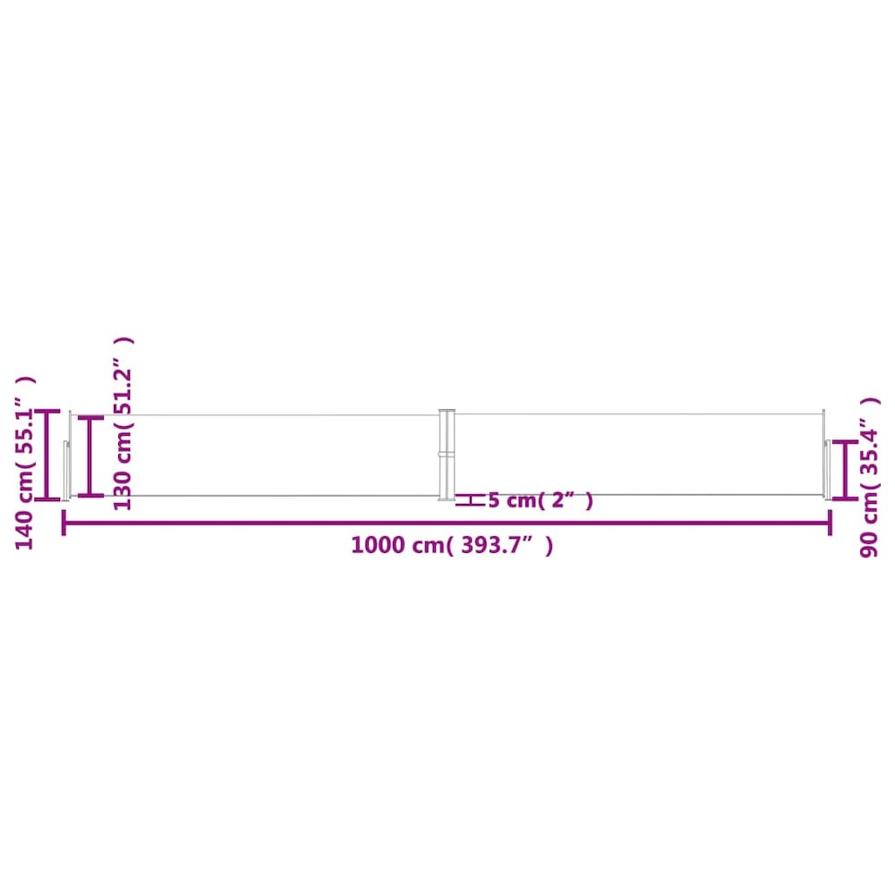 Side Awning Anthracite Polyester with PU coating, steel, aluminum. Picture 12