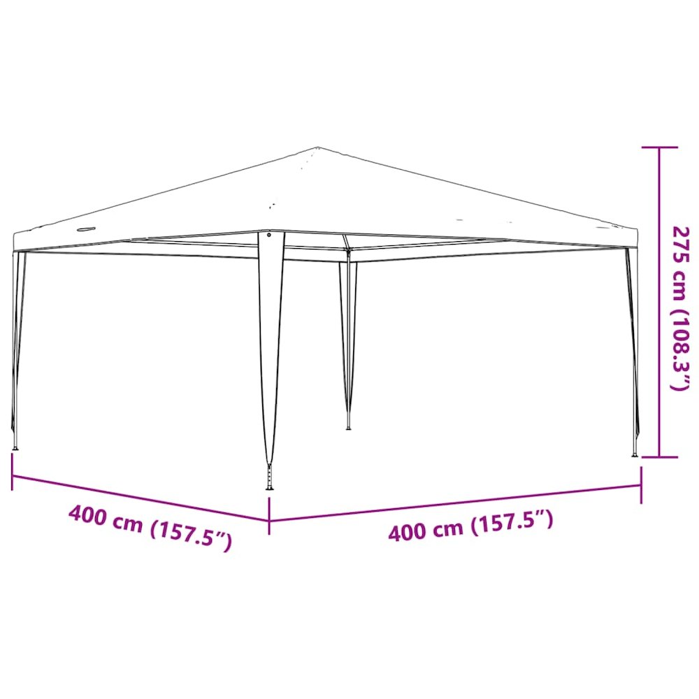 Party Tent Blue Polyethylene, Iron Large Sturdy Party Tent. Picture 8