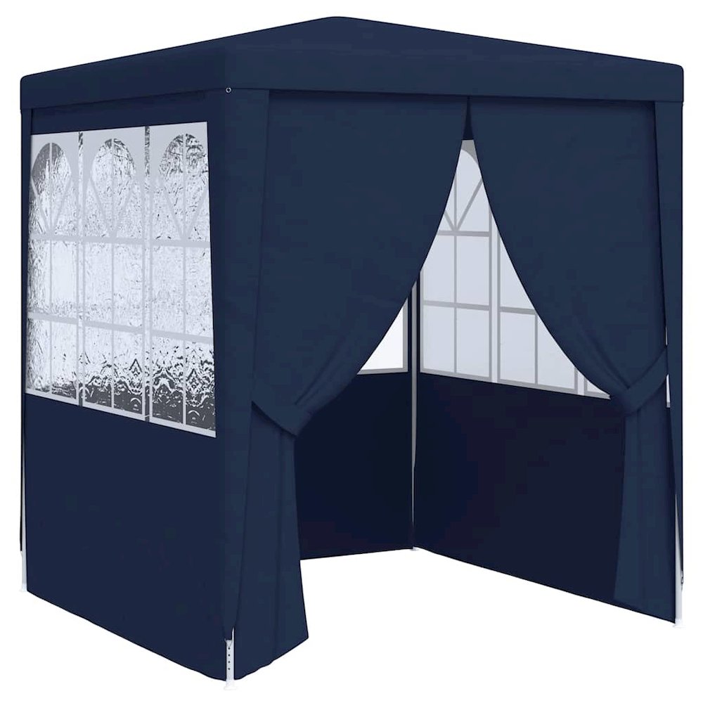 Party Tent Blue Polyethylene 8.2 x 8.2 feet Foldable Party Tent. Picture 1