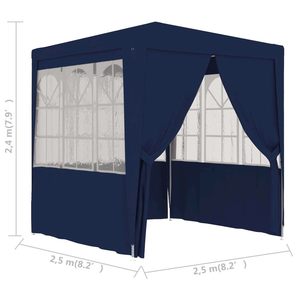 Party Tent Blue Polyethylene 8.2 x 8.2 feet Foldable Party Tent. Picture 9