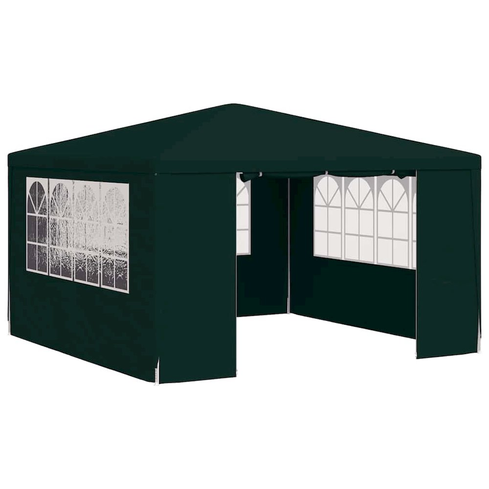 Party Tent Green Polyethylene, Steel Large Collapsible. Picture 1