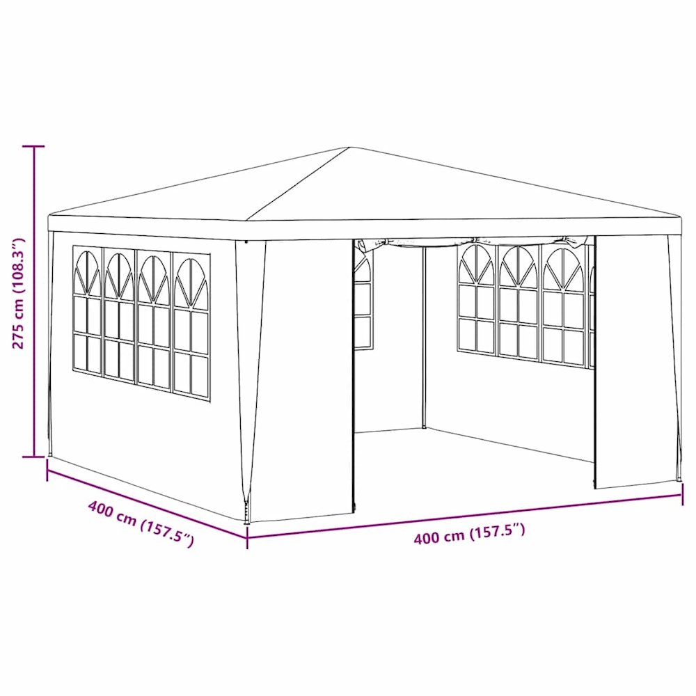 Party Tent Green Polyethylene, Steel Large Collapsible. Picture 11