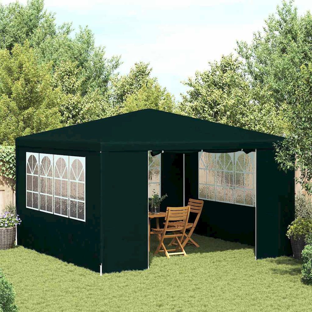 Party Tent Green Polyethylene, Steel Large Collapsible. Picture 2
