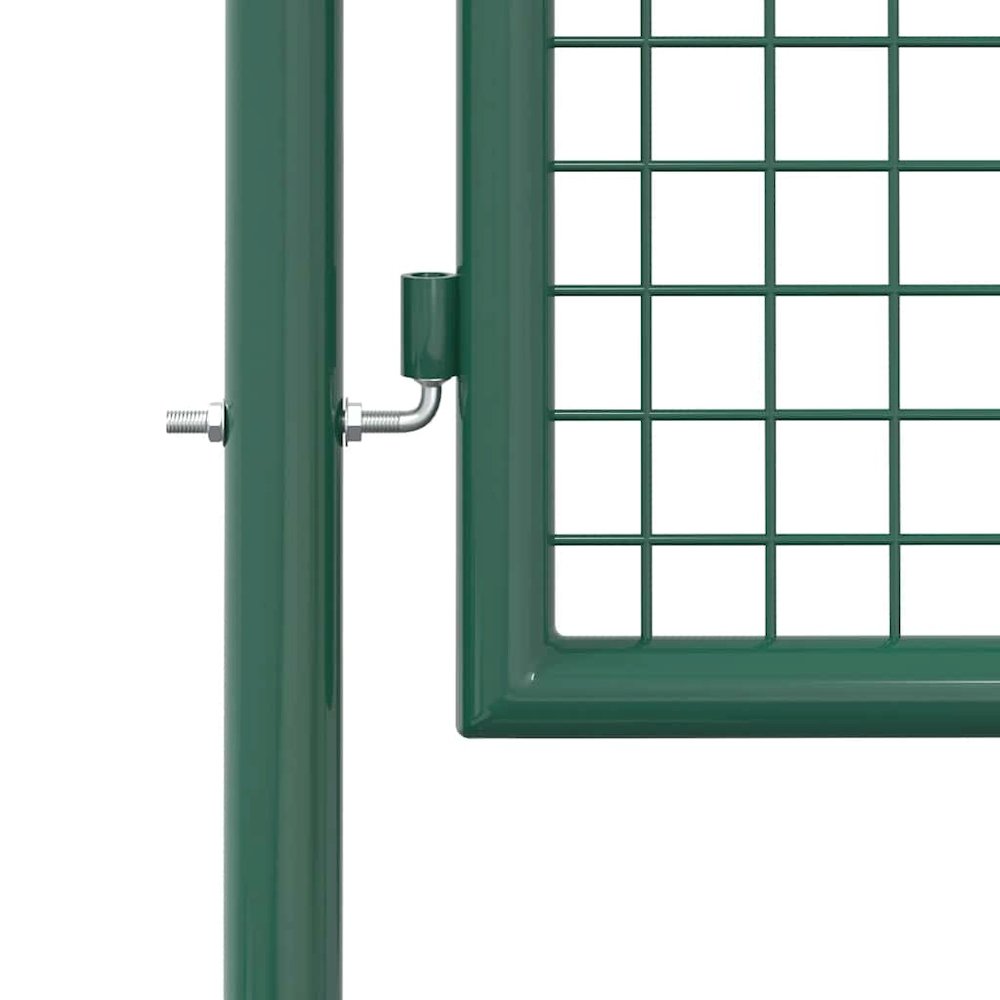 Fence Gate Steel 39.4"x29.5" Green. Picture 6