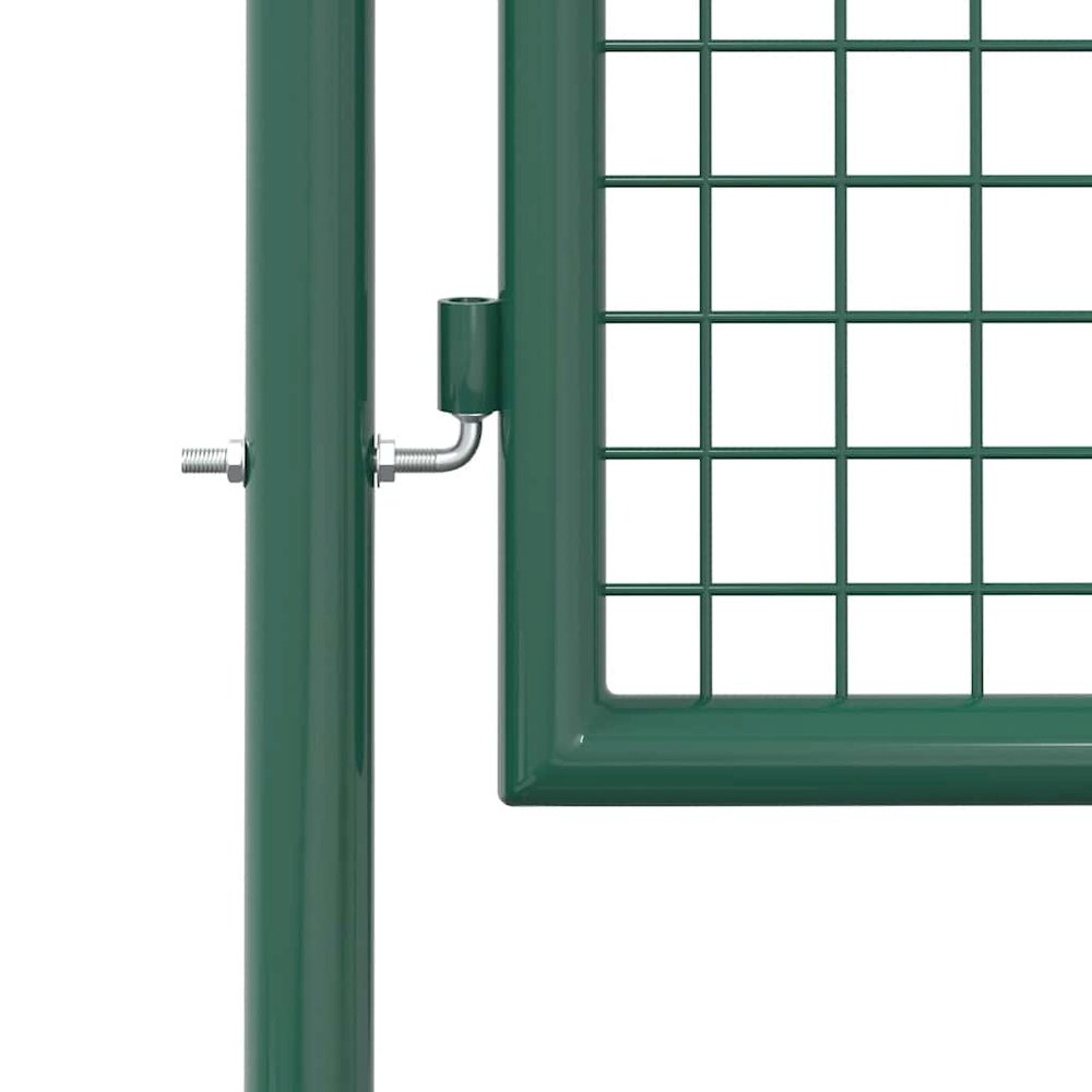 Fence Gate Steel 39.4"x49.2" Green. Picture 6