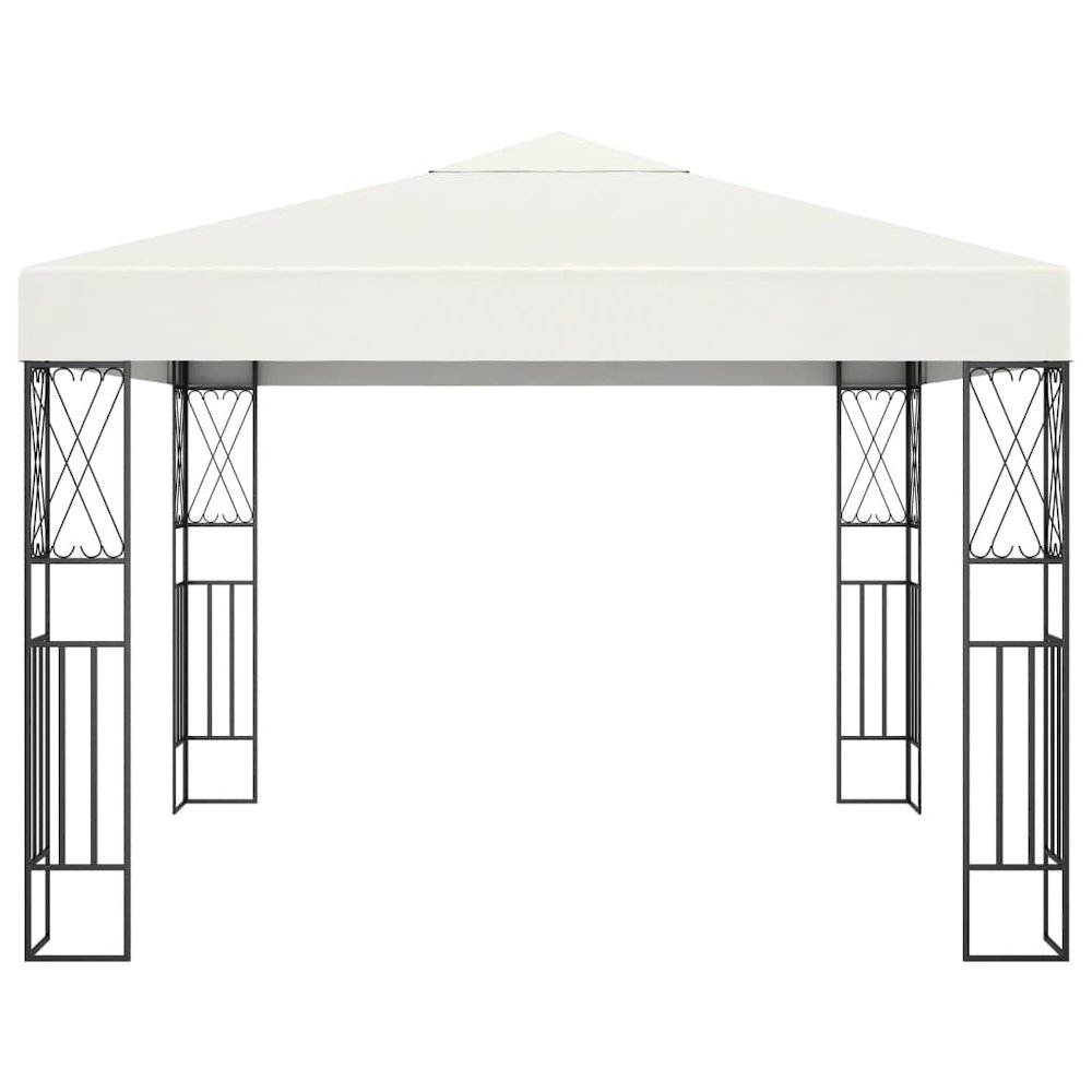 Gazebo Cream Polyester 3x3 ft Durable Gazebo Square. Picture 2