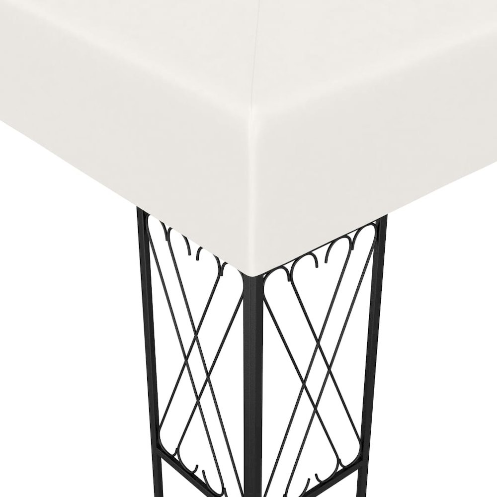 Gazebo Cream Polyester 3x3 ft Durable Gazebo Square. Picture 3