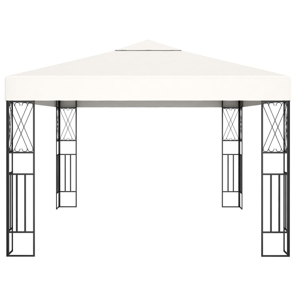 Gazebo Cream Polyester 9.8x13.1 ft Durable Gazebo Rectangular. Picture 3