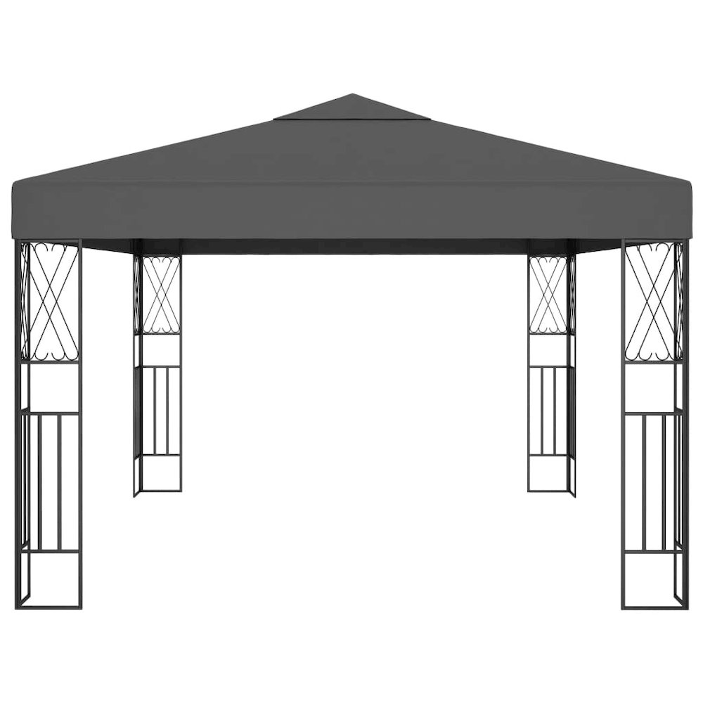 Gazebo Anthracite 100% polyester, steel 10 x 13 ft Tough Gazebo. Picture 3