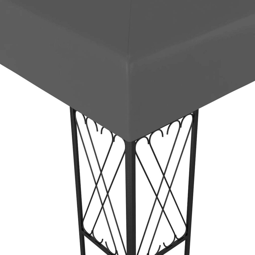 Gazebo Anthracite 100% polyester, steel 10 x 13 ft Tough Gazebo. Picture 4