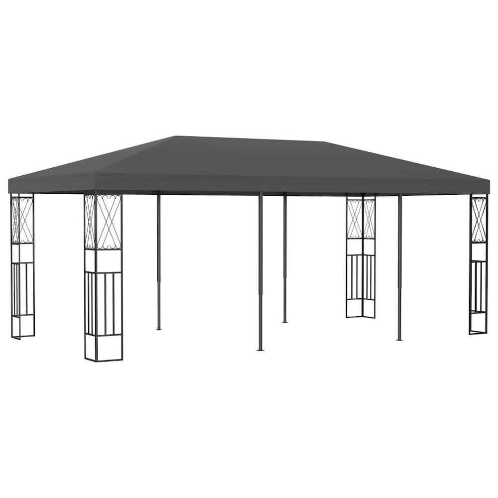 Gazebo Anthracite 100% polyester Large Durable Gazebo. Picture 1