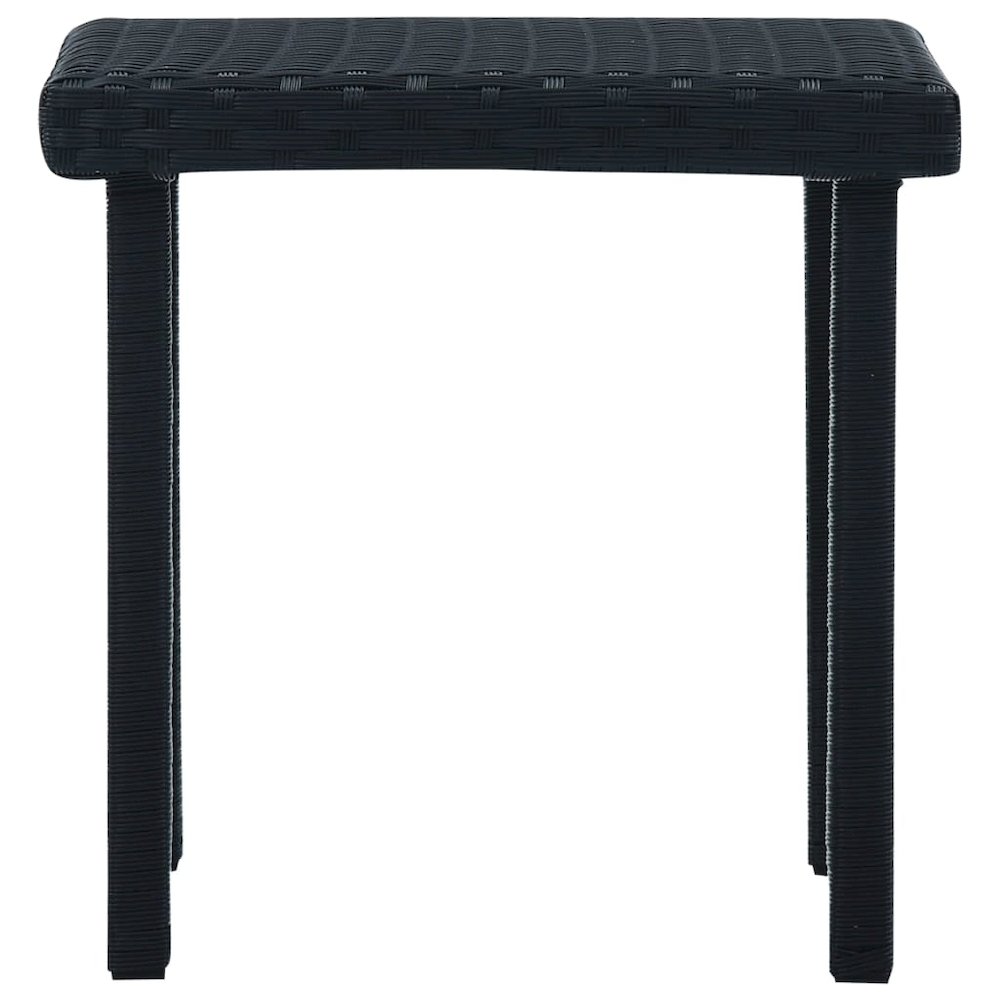 Garden Table Black PE Rattan and Powder-Coated Steel Compact. Picture 2