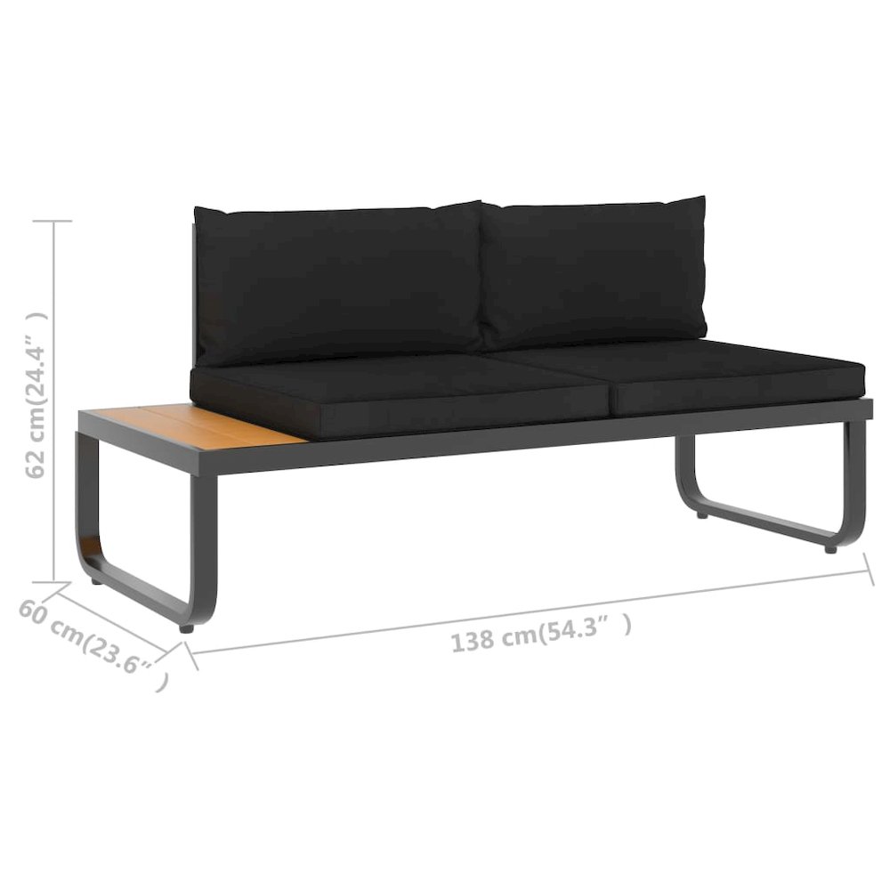 Patio Sofa Dark gray and brown. Picture 12