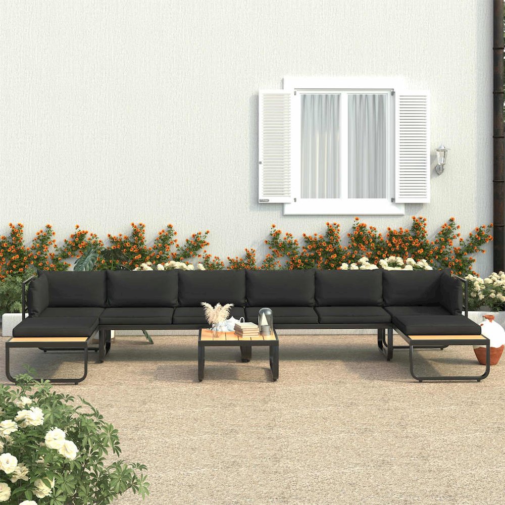 Patio Sofa Dark gray and brown. Picture 1