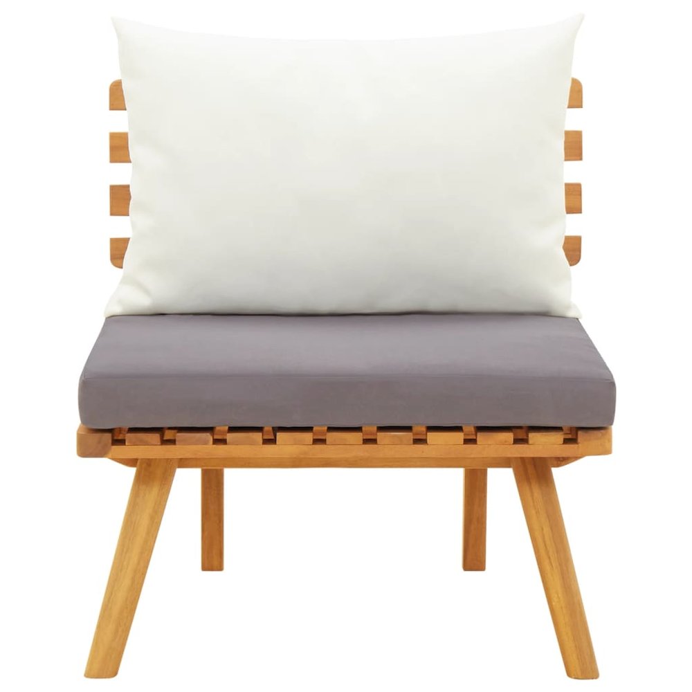 Garden Chair Natural, Dark Gray, White. Picture 2