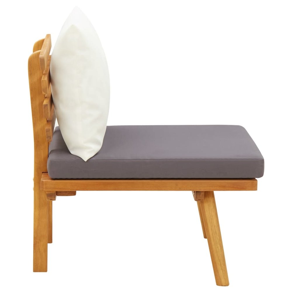 Garden Chair Natural, Dark Gray, White. Picture 3