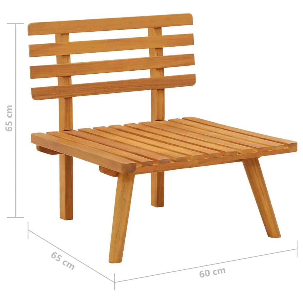 Garden Chair Natural, Dark Gray, White. Picture 7