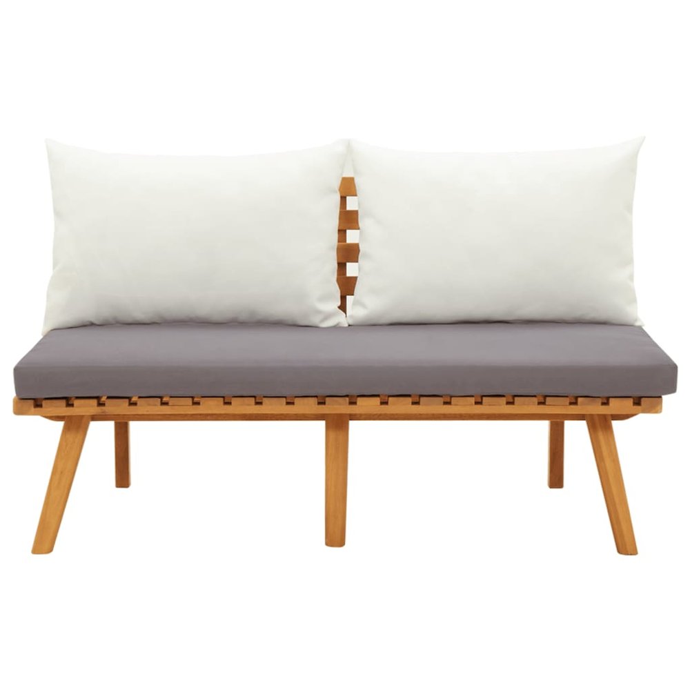 Garden Bench Natural Solid Acacia wood Medium Durable. Picture 2