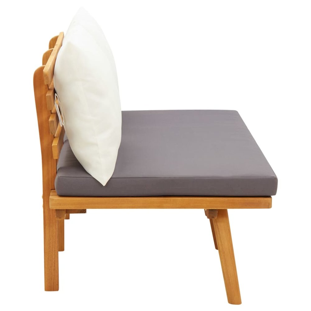 Garden Bench Natural Solid Acacia wood Medium Durable. Picture 3