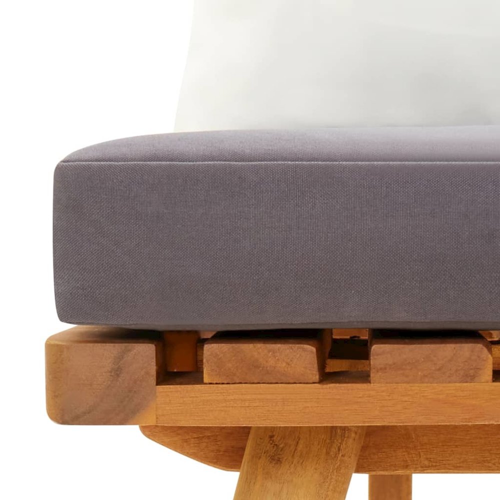 Garden Bench Natural Solid Acacia wood Medium Durable. Picture 6