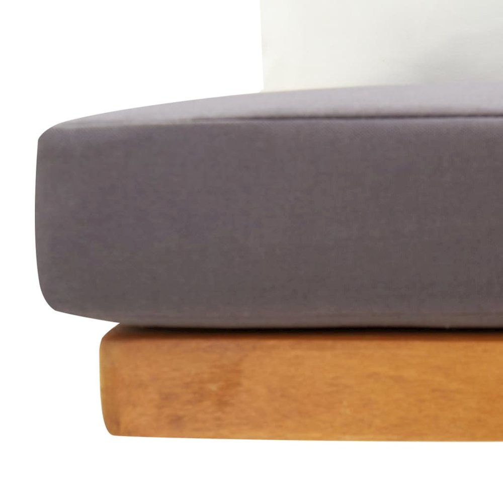 Garden Corner Sofa Natural, dark gray, white Solid acacia wood. Picture 6