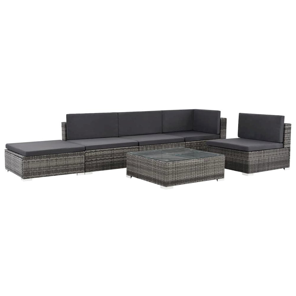 Sofa Set Grey, Dark Grey. Picture 3