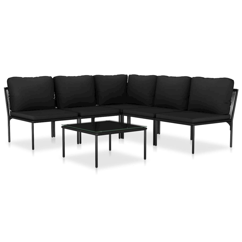 Garden Lounge Set Black and gray. Picture 2