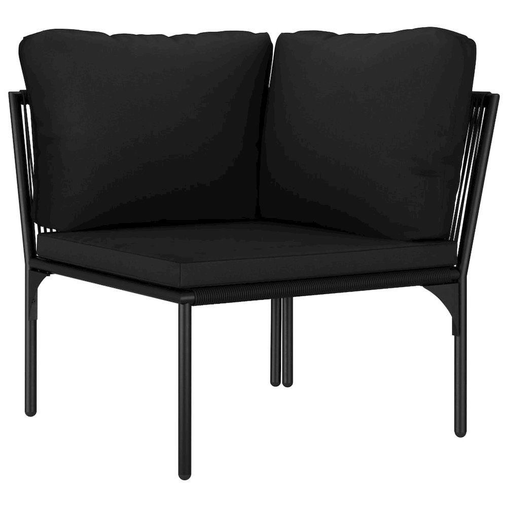 Garden Lounge Set Black and Anthracite. Picture 6