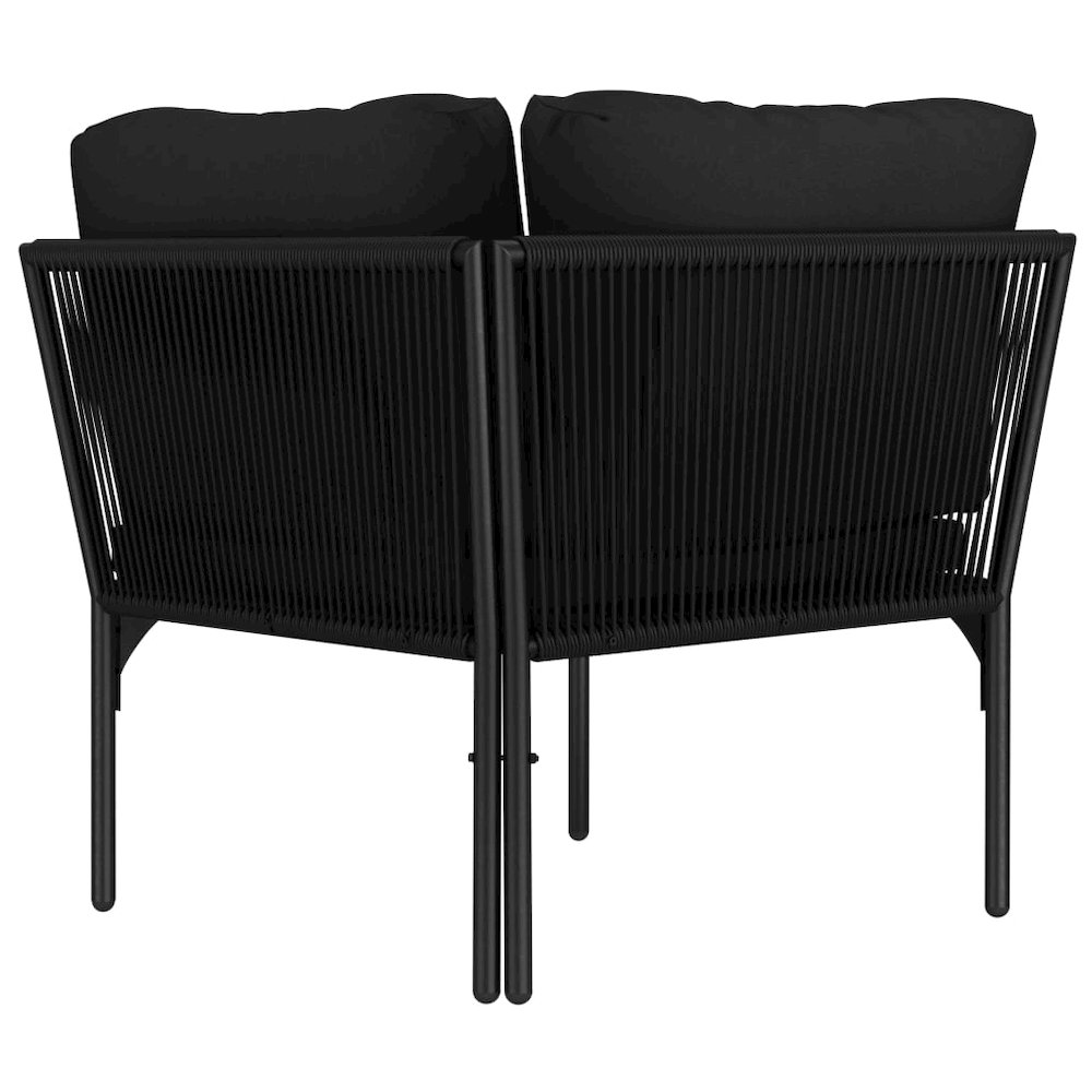 Garden Lounge Set Black and Anthracite. Picture 9
