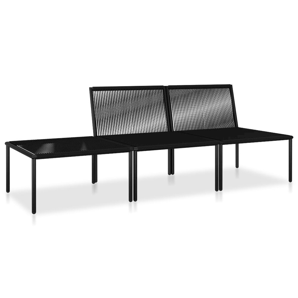 Garden Lounge Set Black and Gray. Picture 3