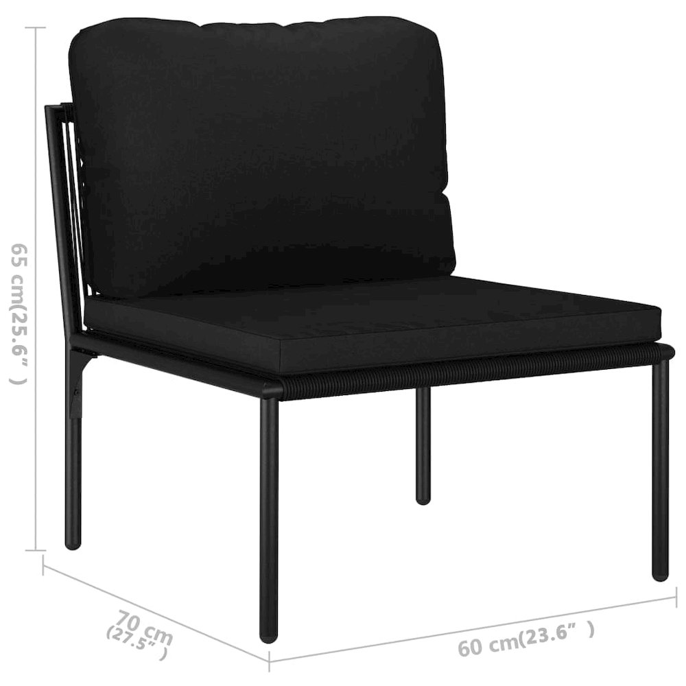 Garden Lounge Set Black and Gray. Picture 12