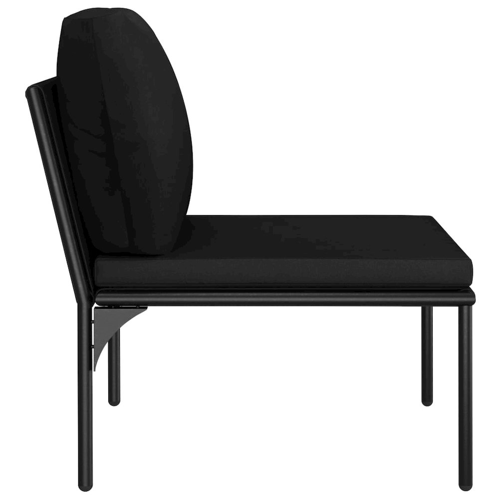 Garden Lounge Set Black and Gray. Picture 9