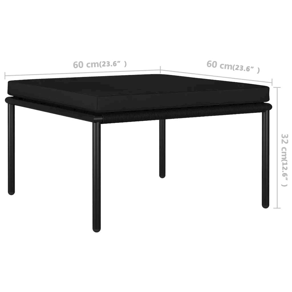 Garden Lounge Set Black and Gray. Picture 11
