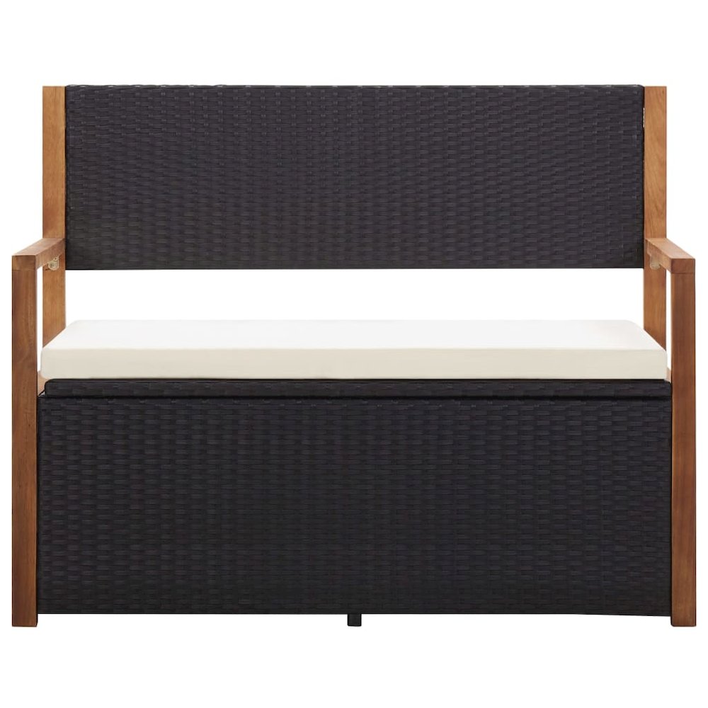 Storage Bench Natural, black, cream white. Picture 2