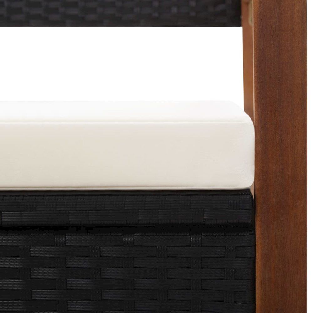 Storage Bench Natural, black, cream white. Picture 6