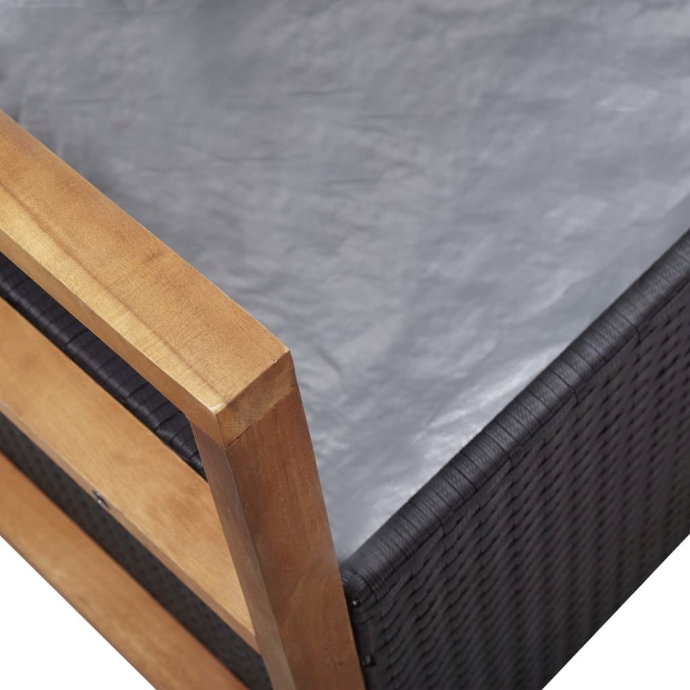 Storage Bench Natural, black, cream white. Picture 8